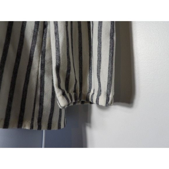 Banana Republic XS Asymmetrical Off the Shoulder Top Shirt Blouse White Striped - Picture 4 of 11